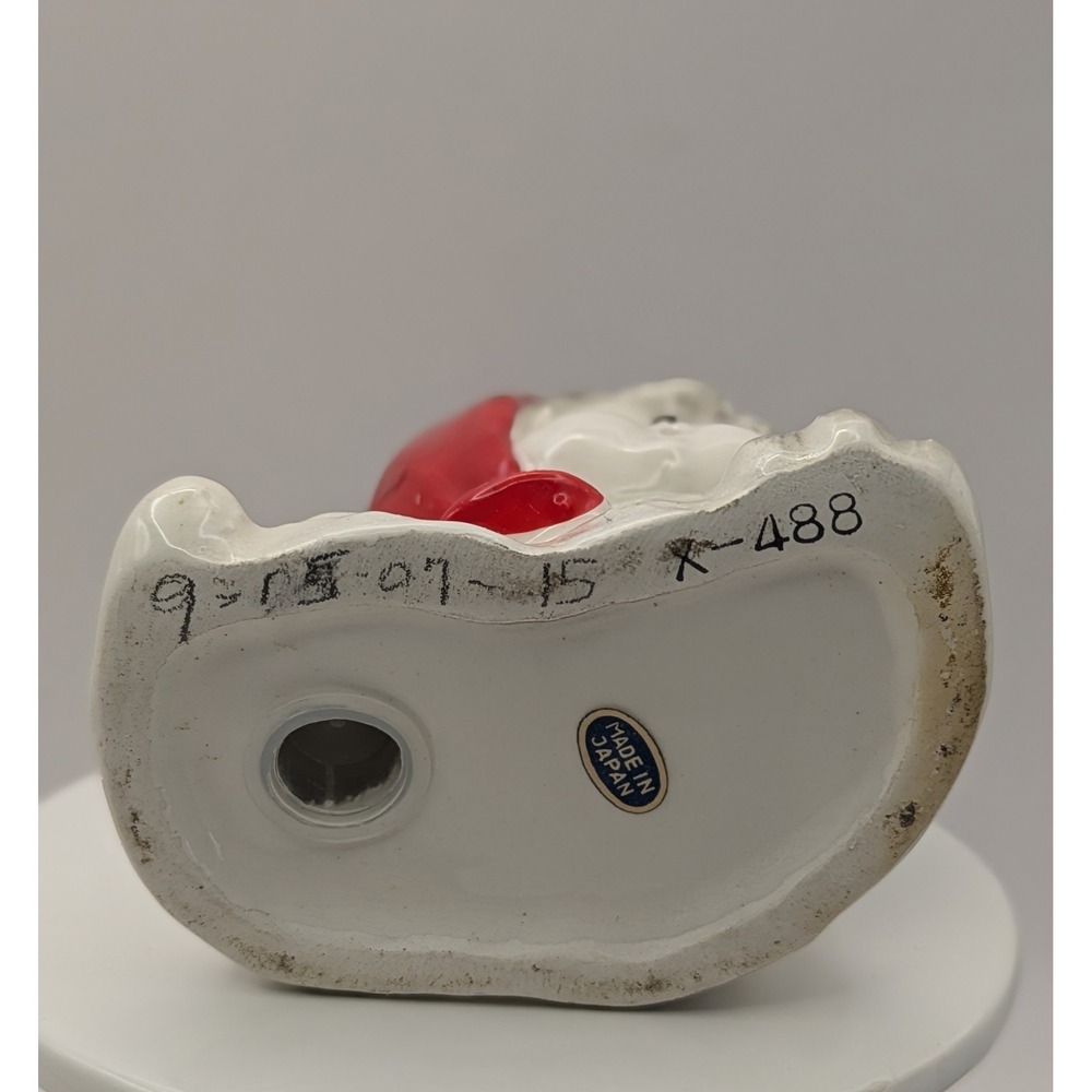 Vintage Christmas White Dogs Salt And Pepper Shakers X-488 Santa Hat. Japan - Picture 15 of 16